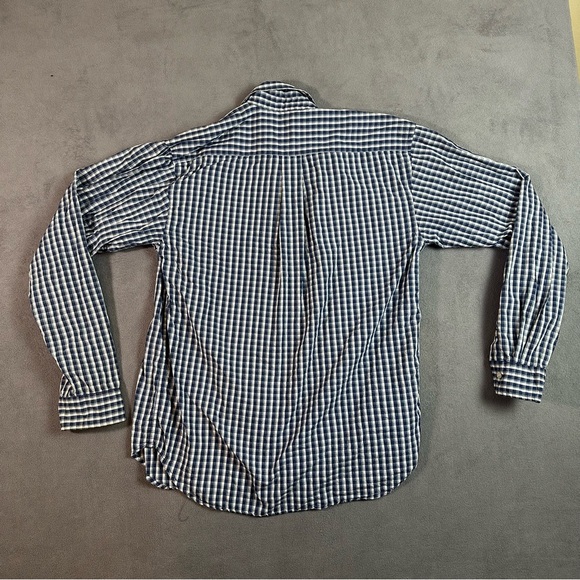 Ralph Lauren Jeans Co Mens Blue Plaid Button Front Shirt XL USA - Picture 2 of 3